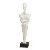 Statue \"Man\" in Carrara marble, base in Belgian grey marble. Circa 1970. - Moinat - Decorating accessories